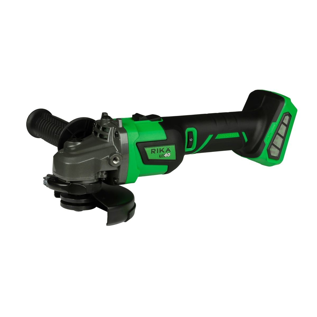 Rikä RK40 40V 115mm (4.5in) Cordless Braking Angle Grinder | Brushless Motor | Body Only